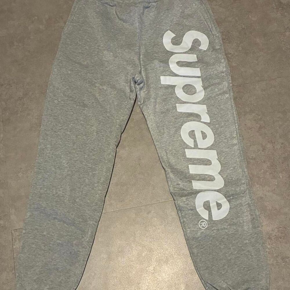 Supreme Men's Grey Joggers-tracksuits